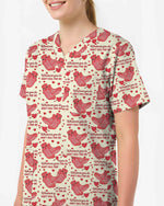 Whatever You Do Don't Fall For Me Valentine Medical Scrub Top