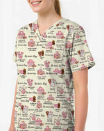 Rn-tine's Day Sweet Treats Medical Scrub Top