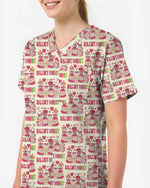 Funny Silent Night Valentine Nurse Scrub Top