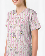 Silly Nurse Goose On The Loose Scrub Top