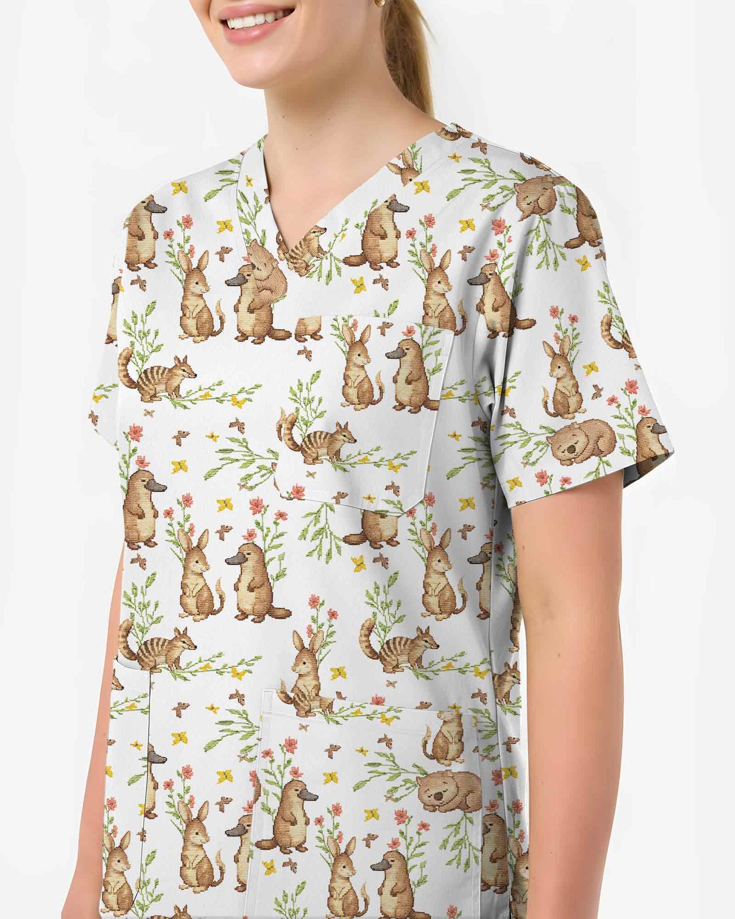Australian NICU Nurse Scrub Top