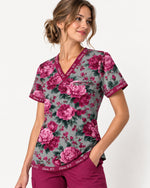 Personalized Text Floral Pattern Gift For Nurse Top