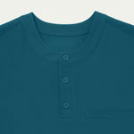 Men’s Classic Fit Henley Scrub Top with 1 Chest Pocket