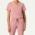 Women’s Classic Fit V-Neck Scrub Top with 1 Chest Pocket