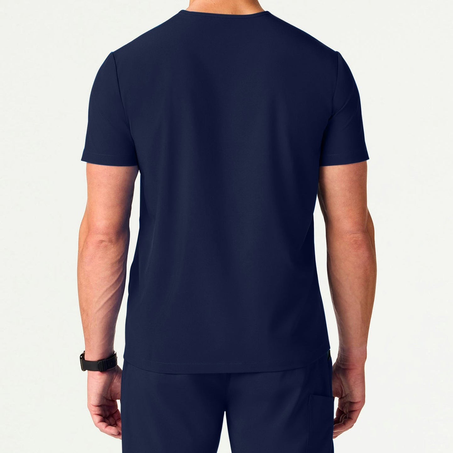 Men’s Classic Fit V-Neck Scrub Top with 3 Functional Pockets