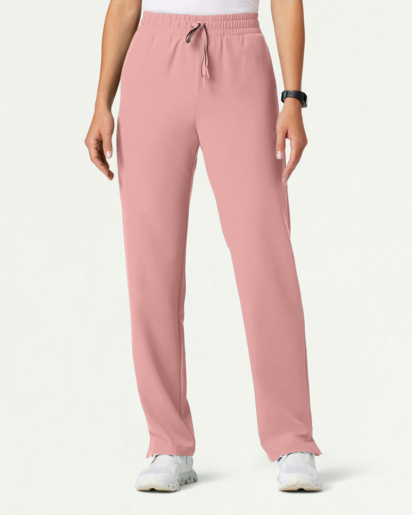 Women’s High-Waisted Classic Scrub Pants with Straight Leg and Utility Pockets