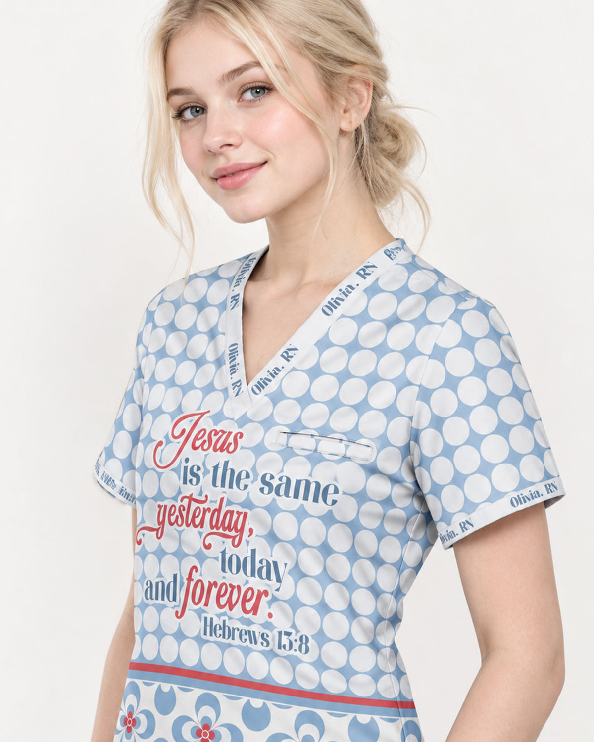 Personalized Name Jesus Is The Same Yesterday Today And Forever Christian Gift For Nurse Top