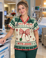Personalized Job Title And Year Life Is Sweeter With Jesus Christian Christmas Gift For Nurse Top