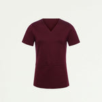 Women’s Slim Fit Soft Stretch V-Neck Scrub Top with 2 Pockets and Side Vents