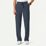 Women’s High-Waisted Classic Scrub Pants with Straight Leg and Utility Pockets