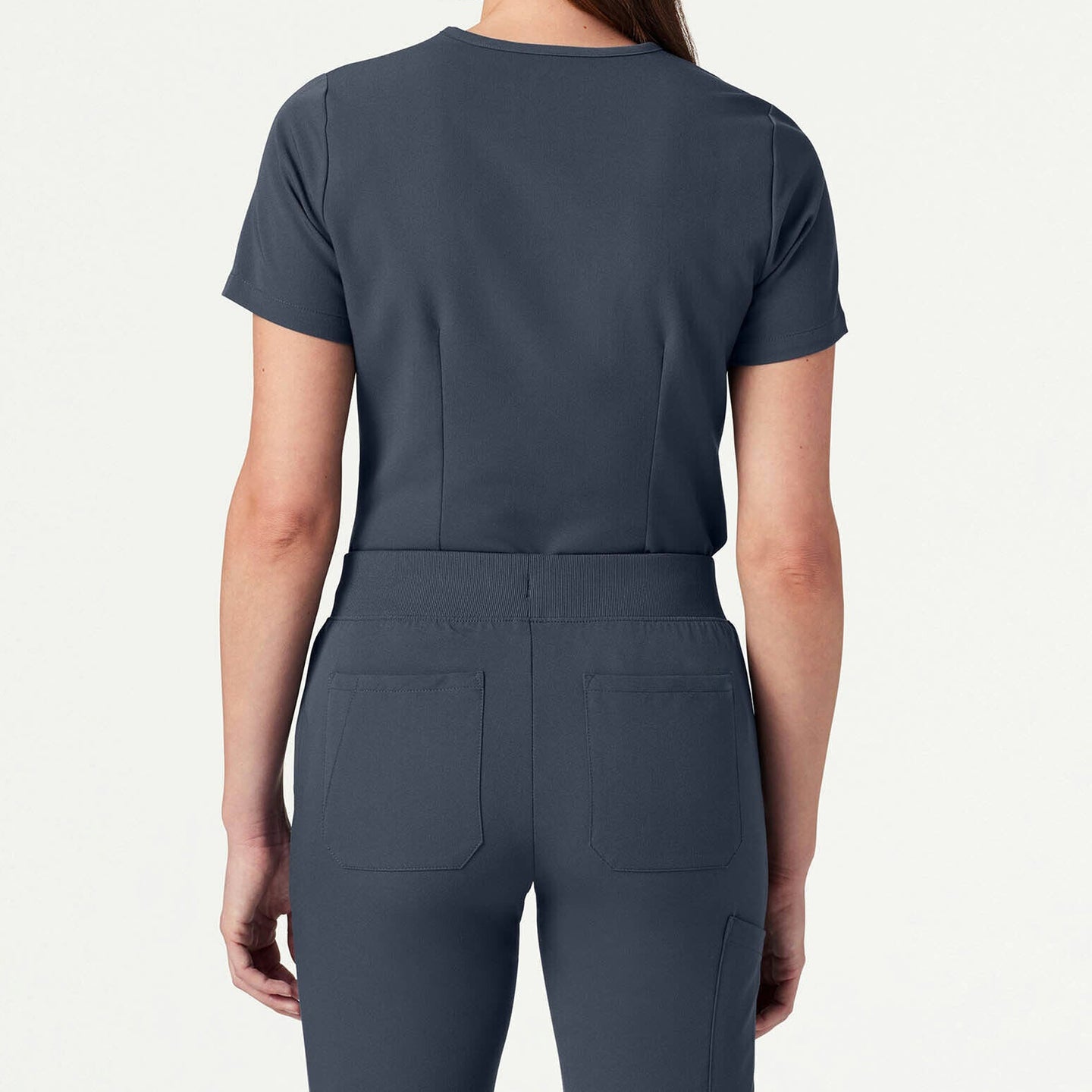 Women’s Slim Fit Tuckable V-Neck Scrub Top with 1 Chest Pocket and Stretch Panels