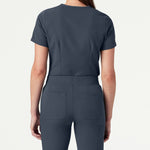 Women’s Slim Fit Tuckable V-Neck Scrub Top with 1 Chest Pocket and Stretch Panels