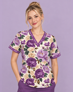 Personalized Text Floral Pattern Gift For Nurse Top