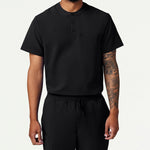 Men’s Classic Fit Henley Scrub Top with 1 Chest Pocket