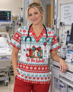 Personalized Text Joy To The World Jesus Christmas Gift For Nurse Top