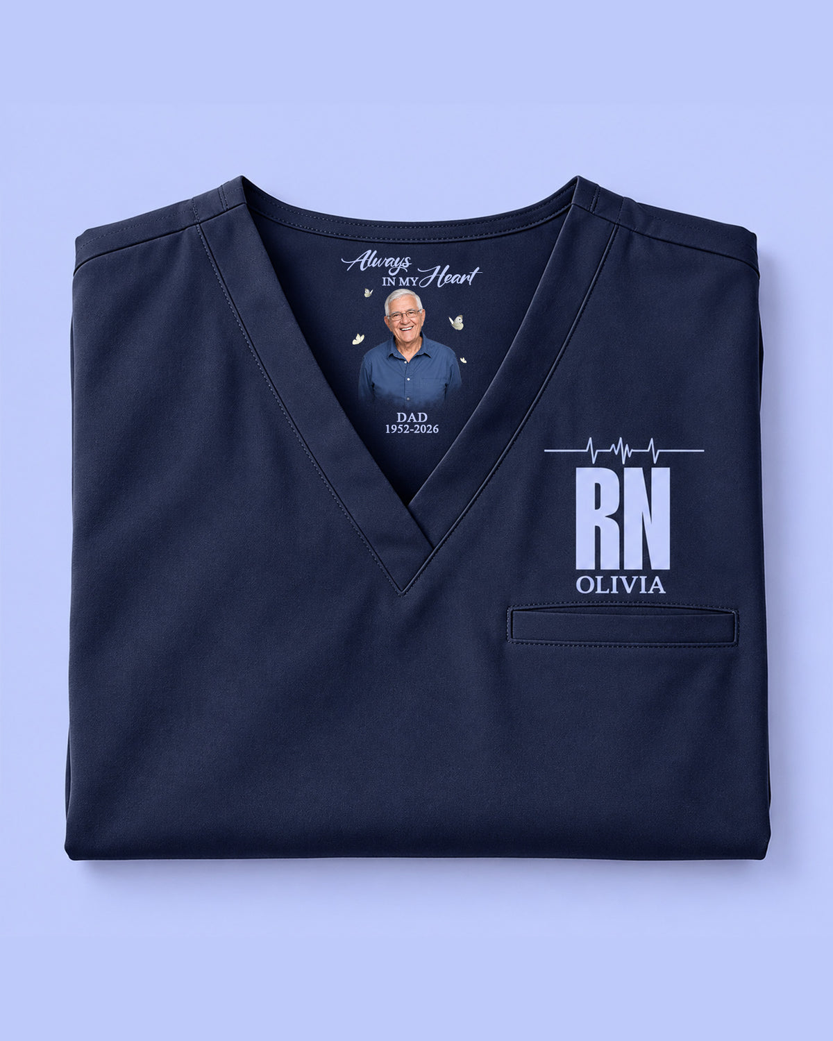 Personalized Name And Job Title Always In My Heart Memorial Hidden Message Gift For Nurse Top