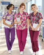 Personalized Text Floral Pattern Gift For Nurse Top