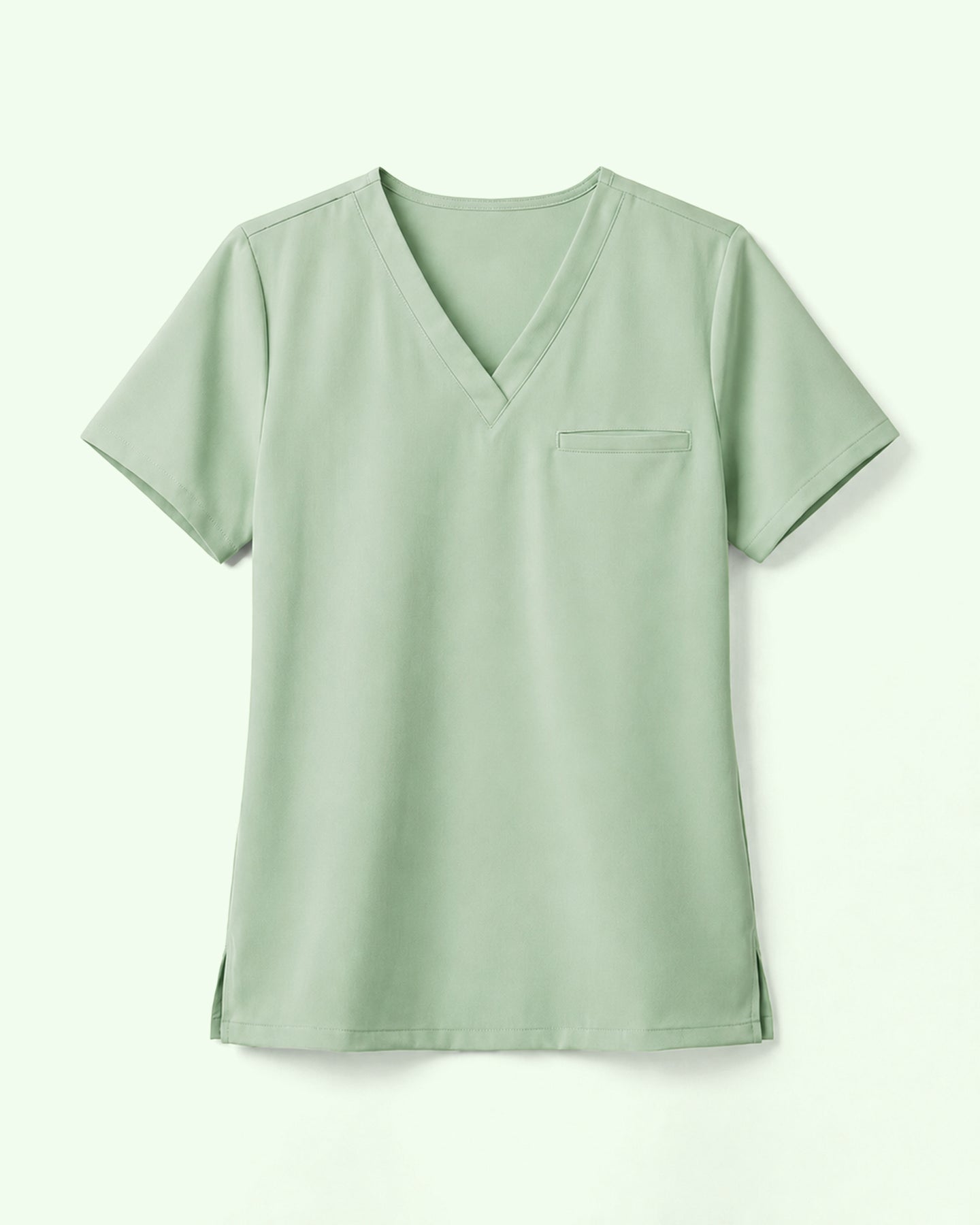 Women's One-Pocket V-neck Scrub Top Mint