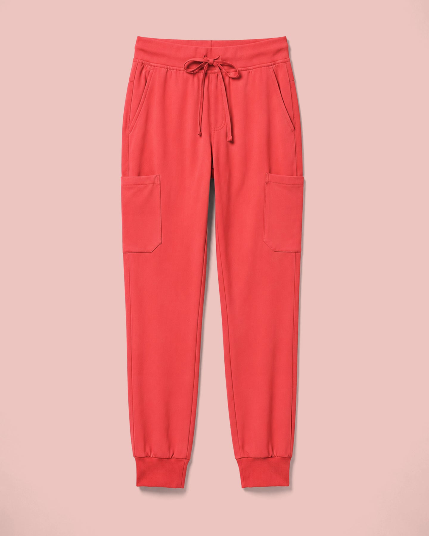 Women's 6-Pocket Jogger Scrub Pant Coral