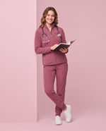 Fleece Scrub Jacket Mauve