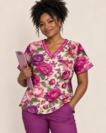 Personalized Text Floral Pattern Gift For Nurse Top