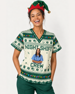 Personalized Photo Wee Woo Crew Team Night Shift Funny Christmas Gift For Nurse Top