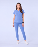 Maternity Scrub Legging Ceil Blue