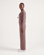 Long-Sleeve Crew-Neck Top Smokey Taupe