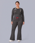 Curved High-Rise Flare Scrub Legging Pewter