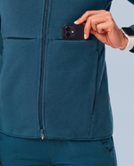 Fleece Scrub Jacket Caribbean Blue
