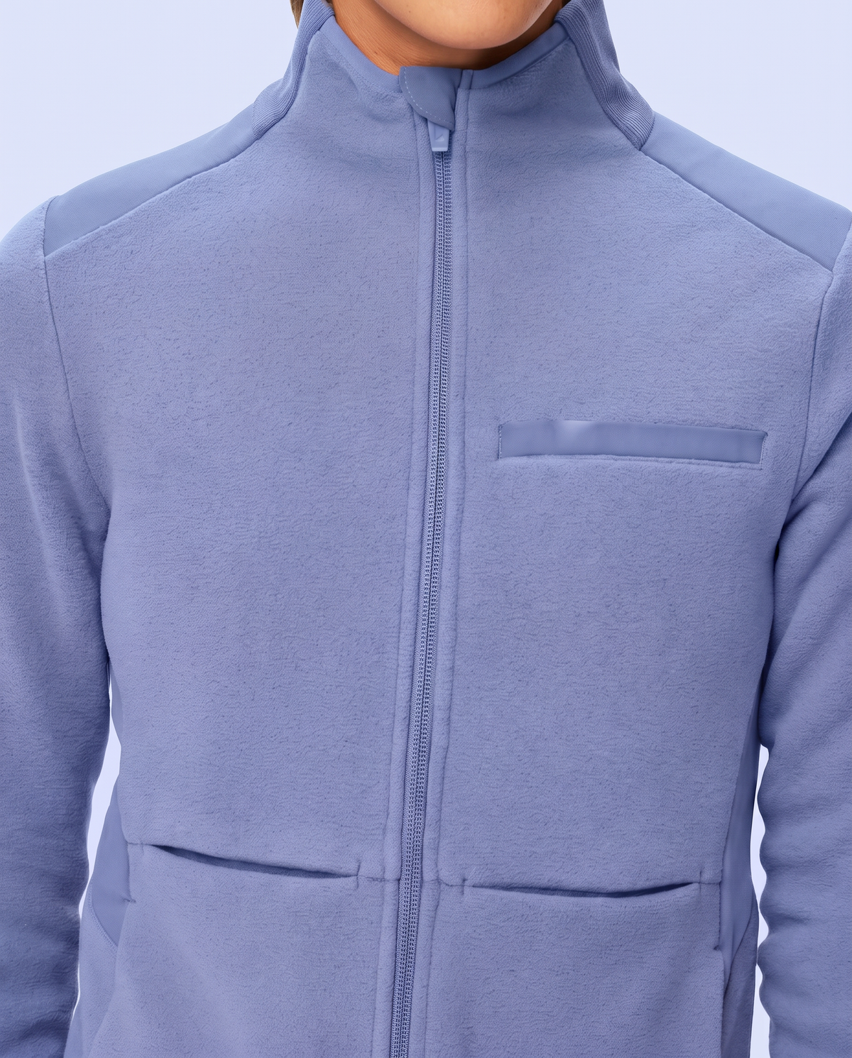 Fleece Scrub Jacket Ceil Blue