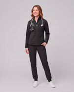 Fleece Scrub Jacket Black