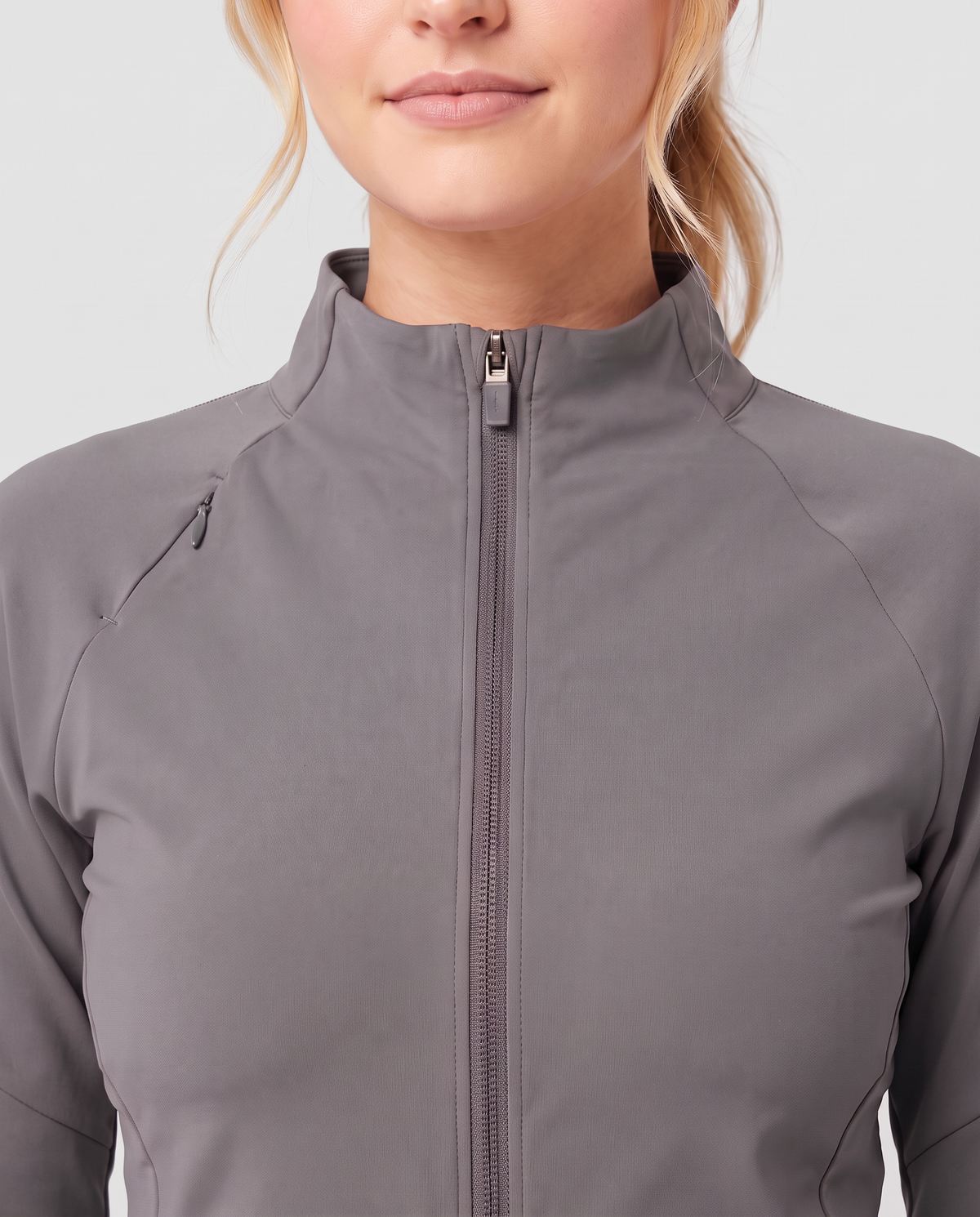 Athletic Knit Scrub Jacket Heather Gray