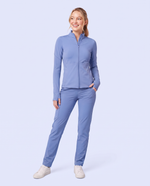 Athletic Knit Scrub Jacket Ceil Blue