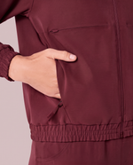 Modern Scrub Jacket Burgundy