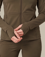 Athletic Knit Scrub Jacket Olive