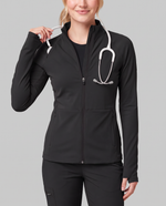 Athletic Knit Scrub Jacket Black