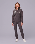 Fleece Scrub Jacket Pewter
