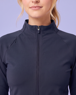 Athletic Knit Scrub Jacket Navy