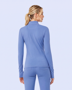 Athletic Knit Scrub Jacket Ceil Blue