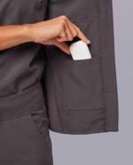 Fleece Scrub Jacket Pewter