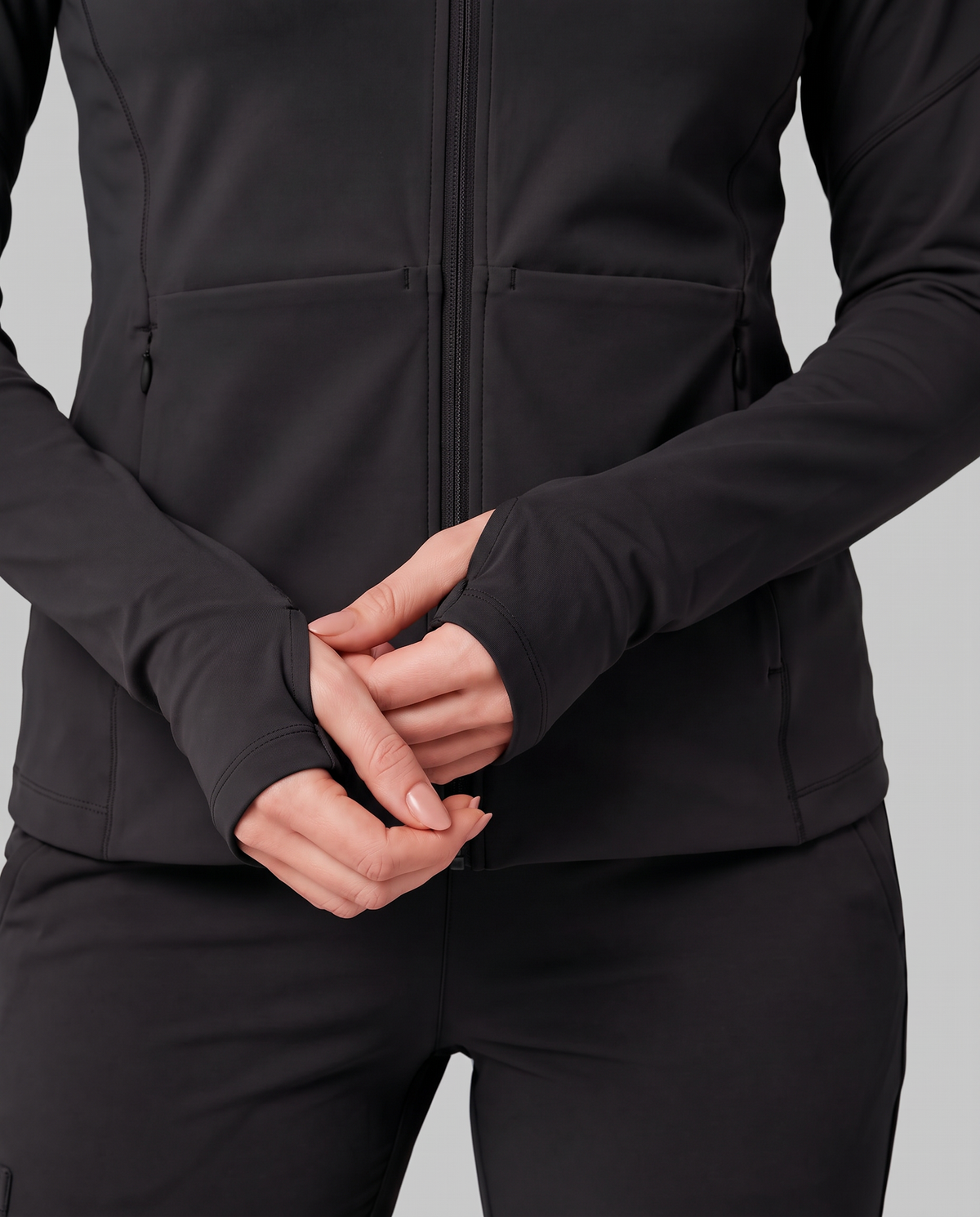Athletic Knit Scrub Jacket Black