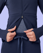 Athletic Knit Scrub Jacket Navy