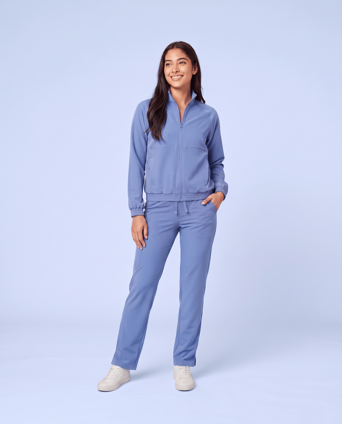 Modern Scrub Jacket Ceil Blue