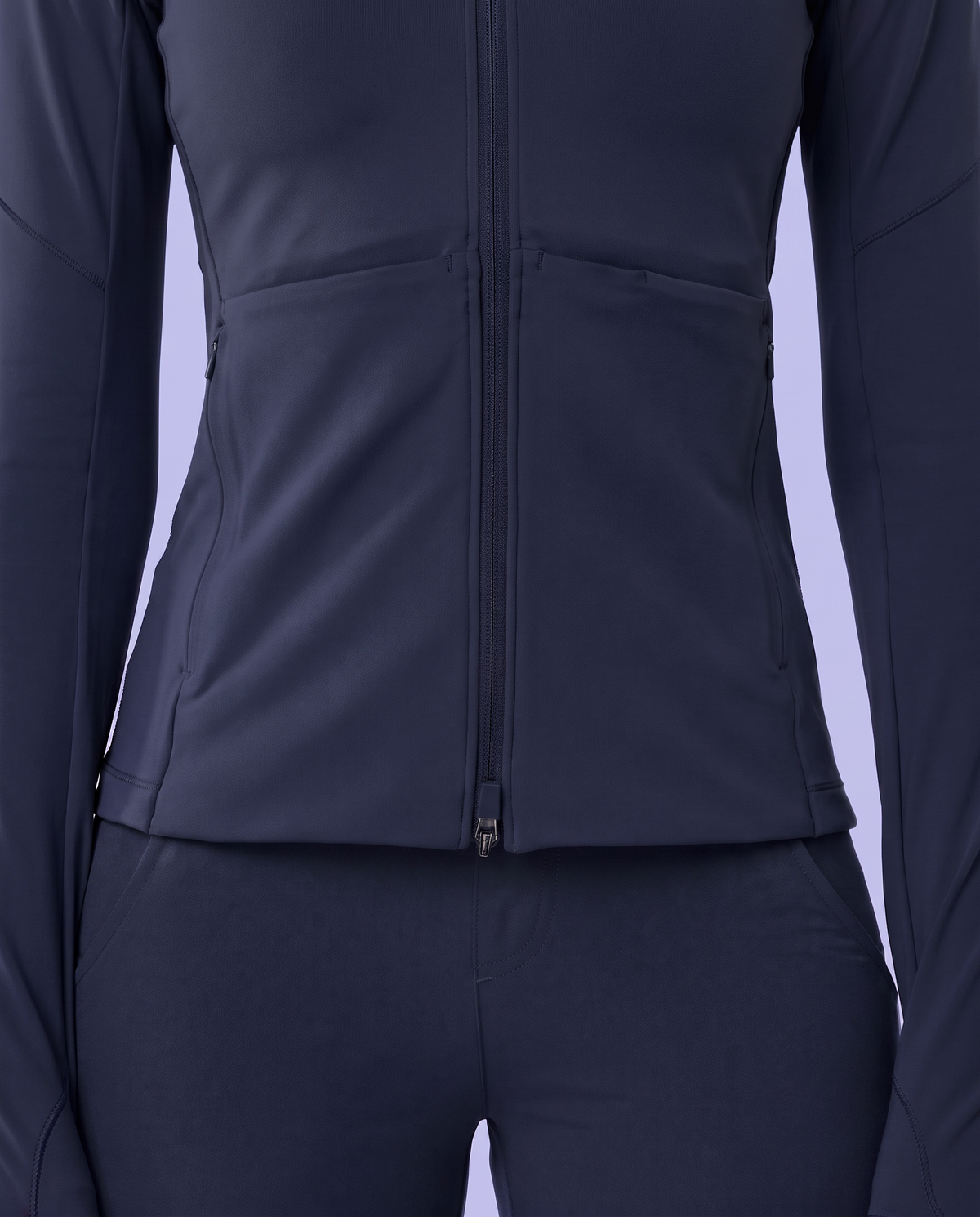Athletic Knit Scrub Jacket Navy