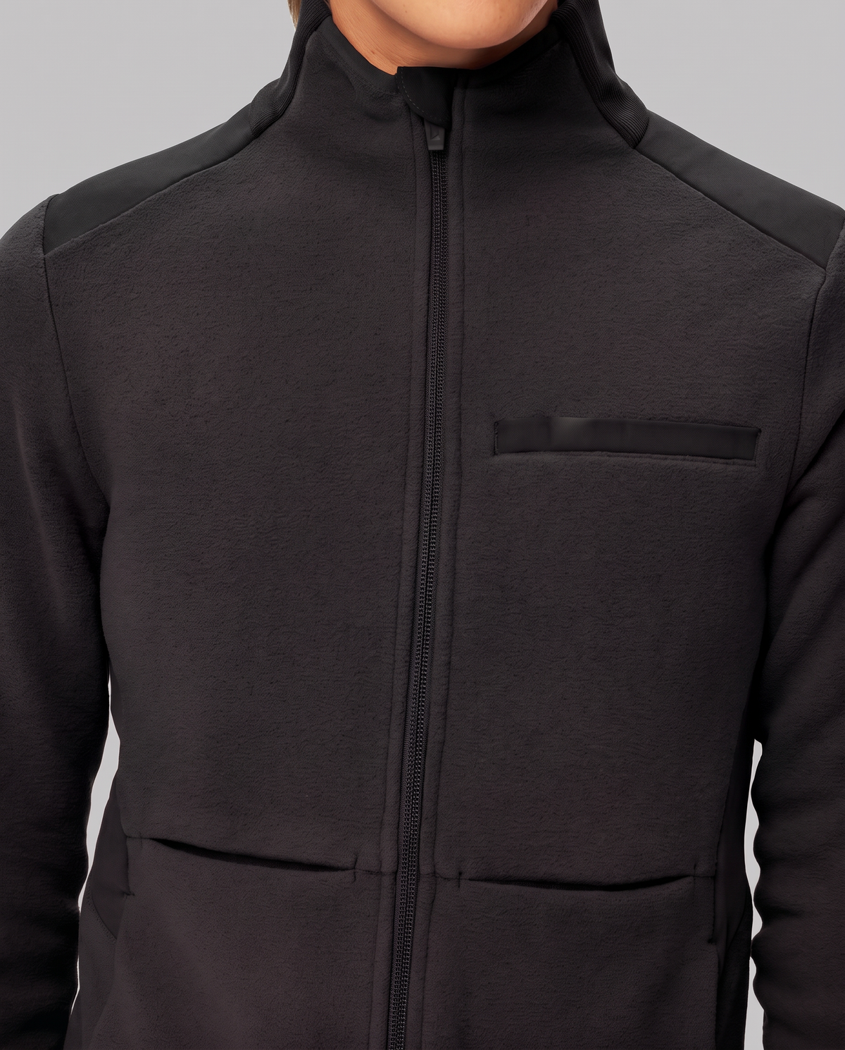 Fleece Scrub Jacket Black