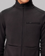 Fleece Scrub Jacket Black