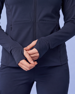Athletic Knit Scrub Jacket Navy