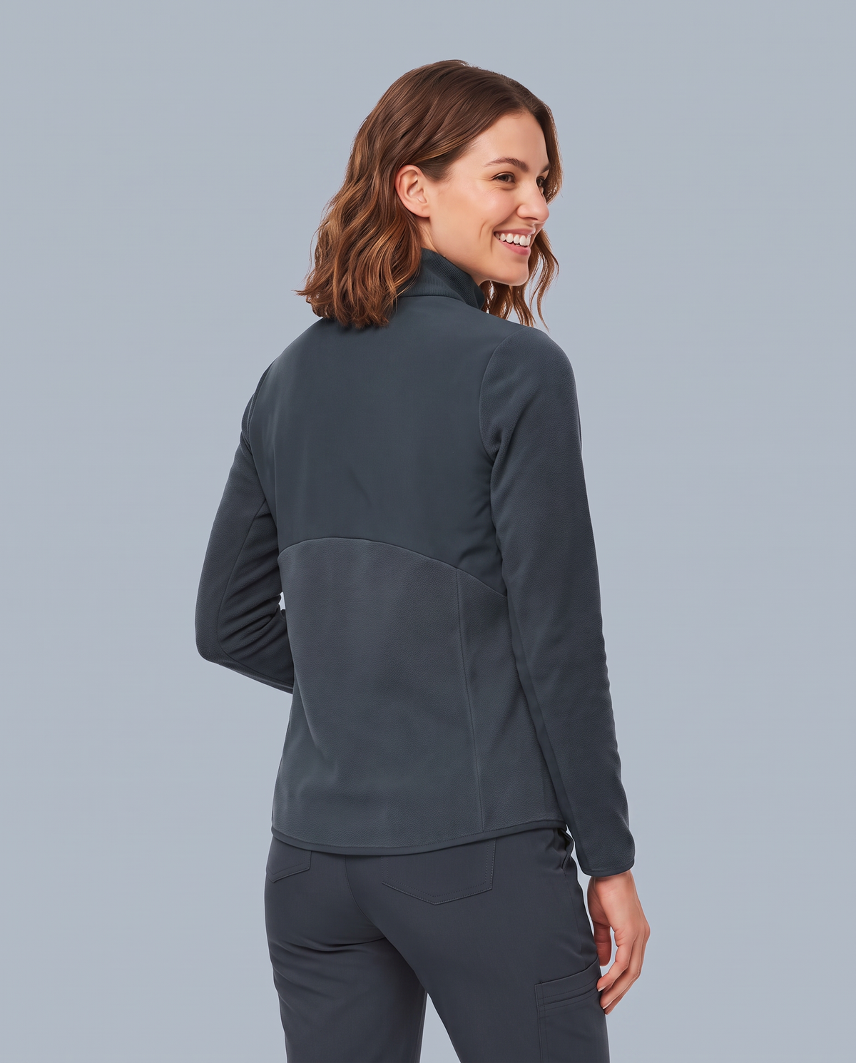 Fleece Scrub Jacket Dark Harbor