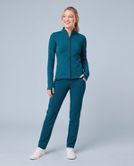 Athletic Knit Scrub Jacket Caribbean Blue